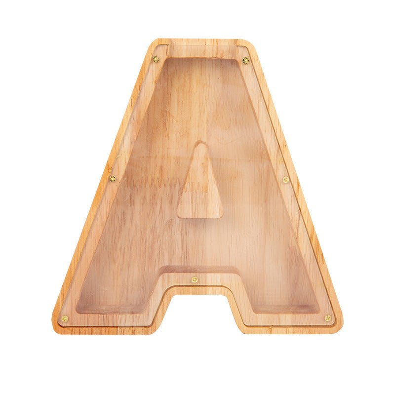 Wood Letter Bank Money Box Birthday - Yorkn Inc✅