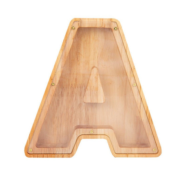 Wood Letter Bank Money Box Birthday - Yorkn Inc✅