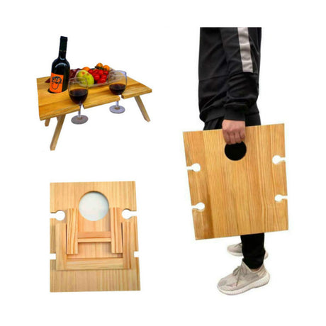 Wooden Folding Picnic Table - Yorkn Inc✅