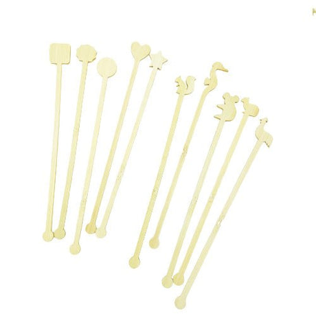Wooden Heart Shaped Swizzle Sticks - Yorkn Inc✅