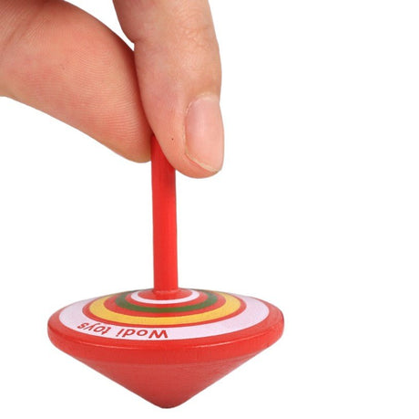 Wooden Painted Spinning Tops - Yorkn Inc✅