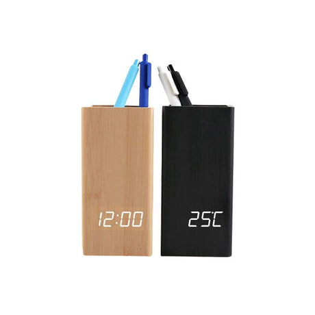 Wooden Pen Holder Alarm Clock - Yorkn Inc✅
