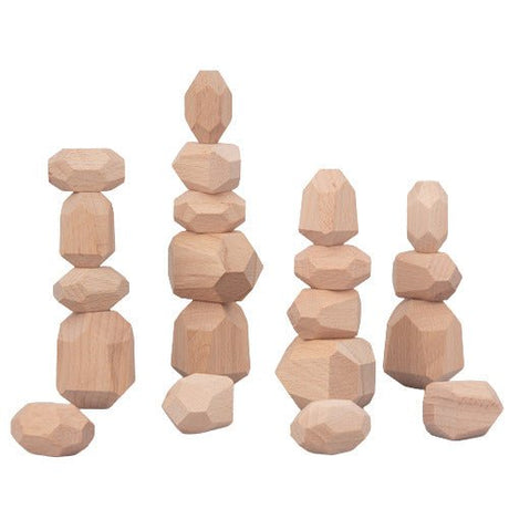 Wooden Stacking Balancing Stones Rocks - Yorkn Inc✅