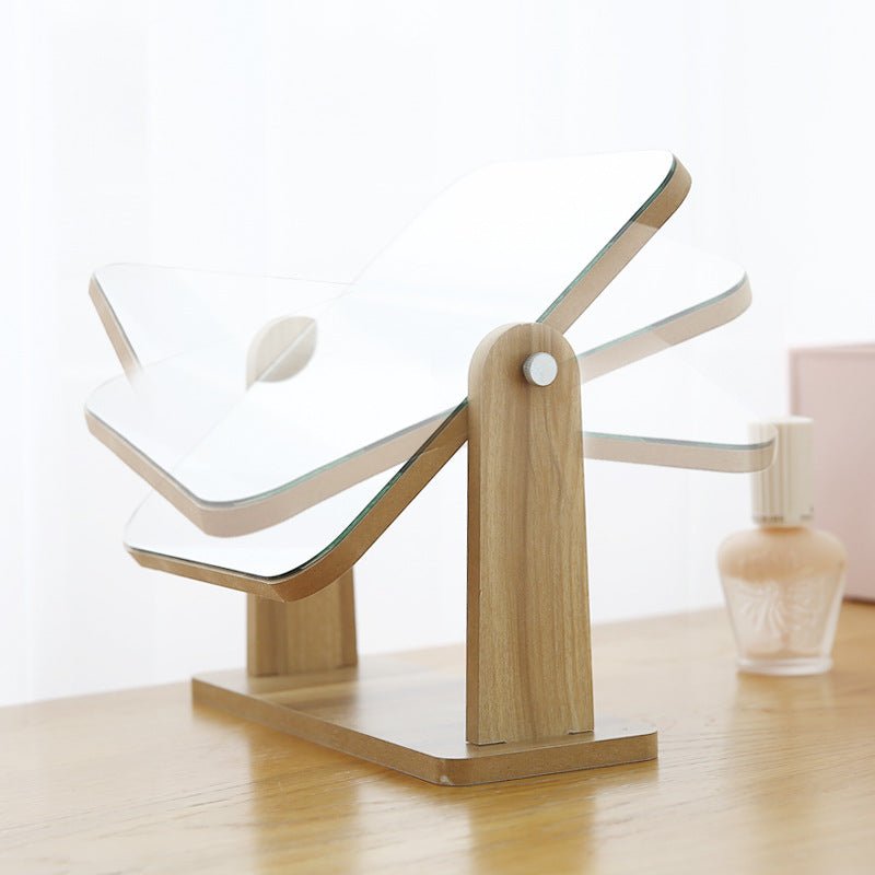 Wooden Stand Beauty Mirror - Yorkn Inc✅