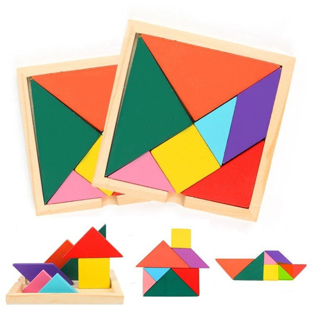 Wooden Tangram Puzzles For Kids - Yorkn Inc✅