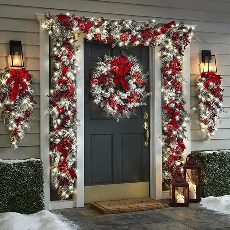 Xmas Flower Garland Decoration Set - Yorkn Inc✅
