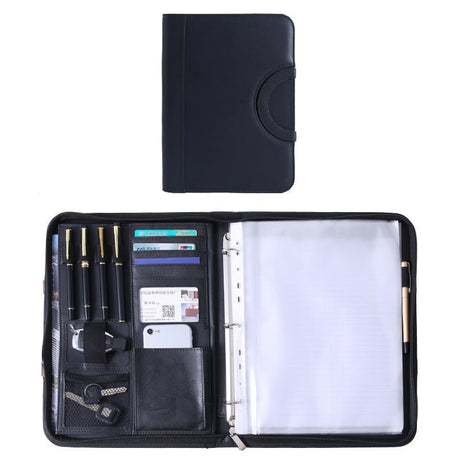 Zippered Leather Organizer Binder - Yorkn Inc✅