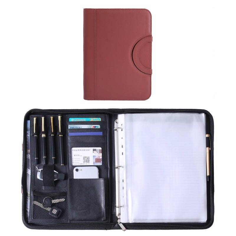 Zippered Leather Organizer Binder - Yorkn Inc✅