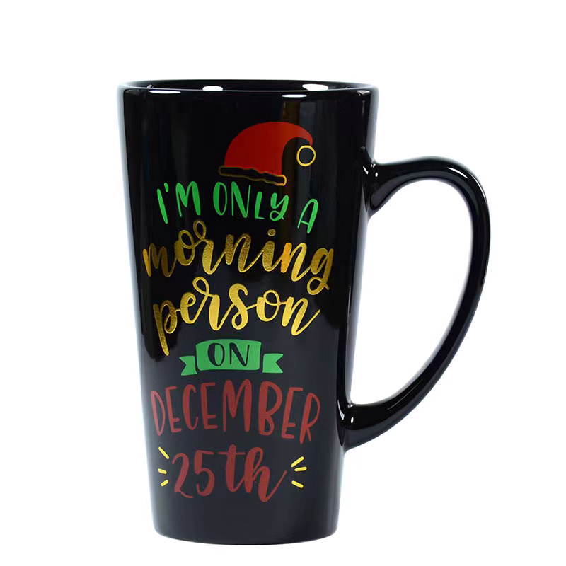 16 Oz Ceramic Tall Cafe Style Mugs Mug