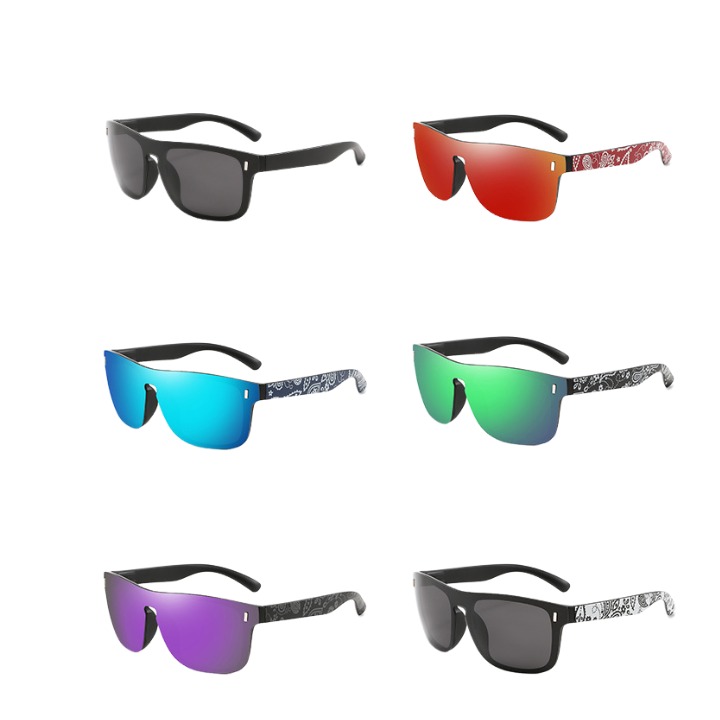 Full Size Printed Sports Polarized Sun Glasses