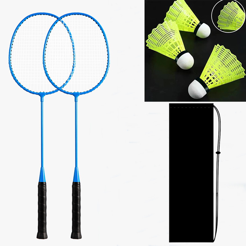 Badminton Rackets With 3 Balls With Pouch Set
