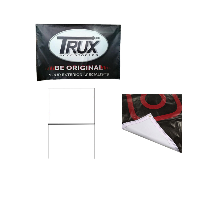 Yard Sign With Metal Wire H-stakes