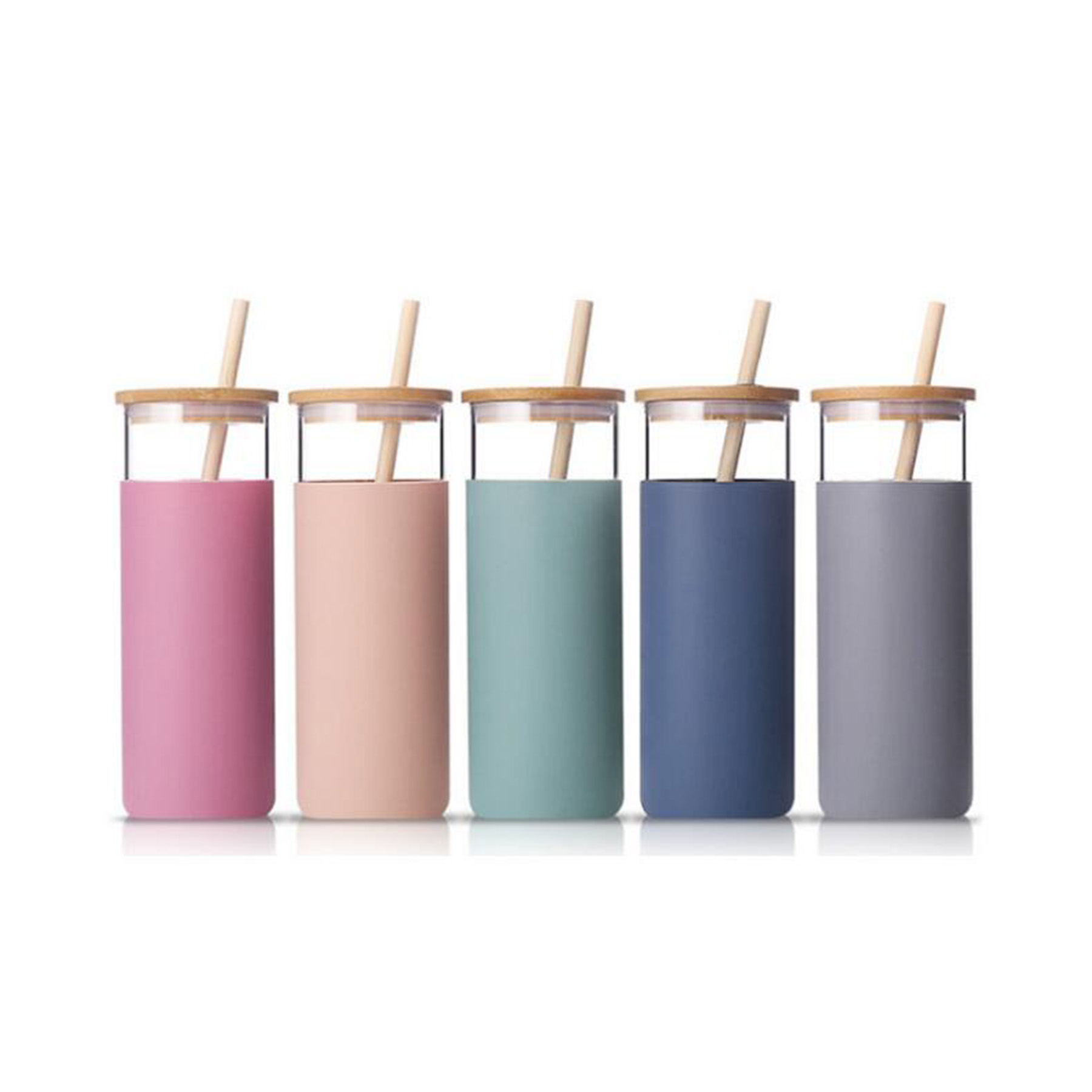 Glass Bottle With Silicone Protective Sleeve