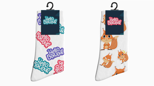 Dye-sublimated Crew Socks
