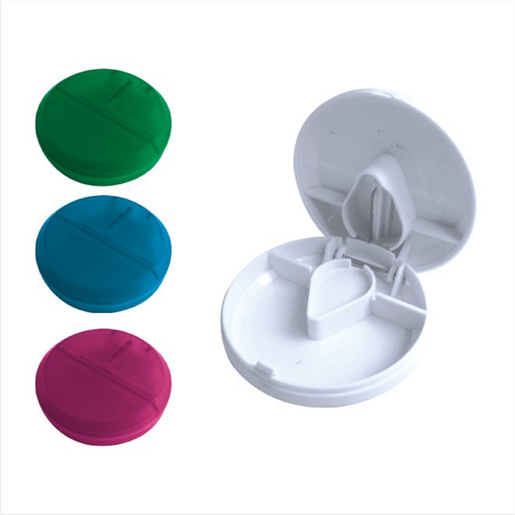 Round Pill Box With Cutter