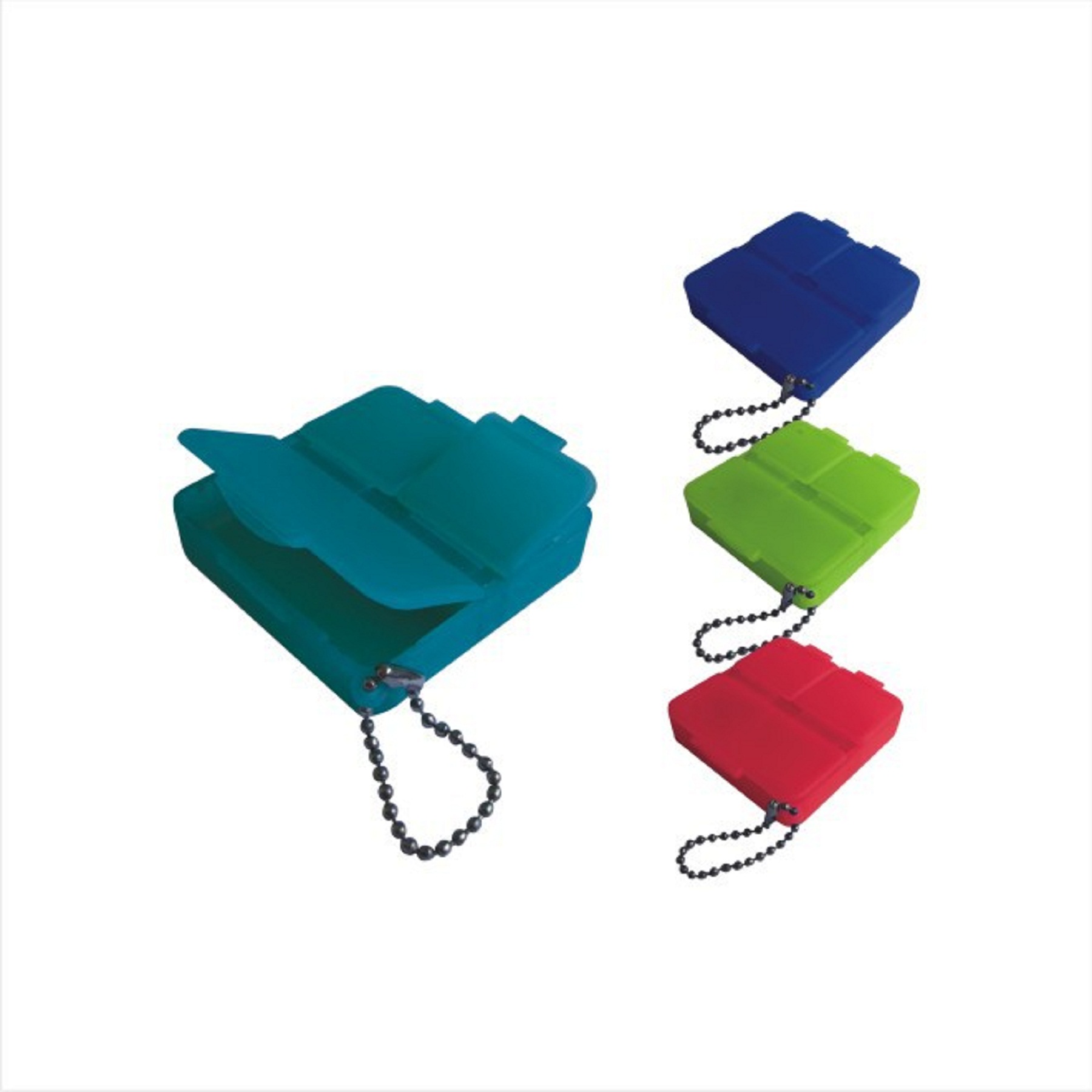 Compact Pillbox Key Chain