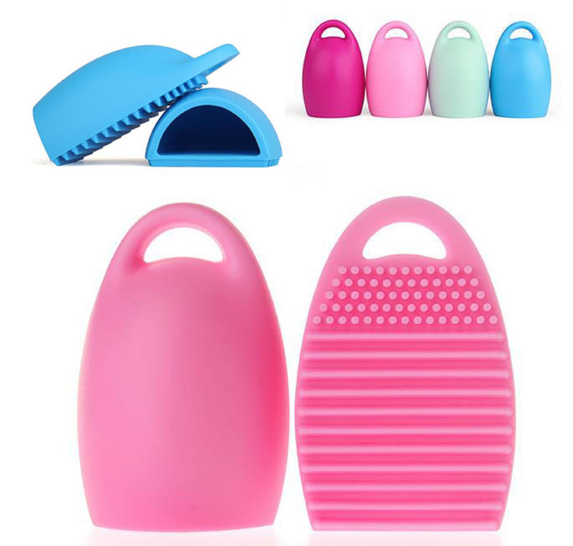 Silicone Brush Cleaner Egg Tool