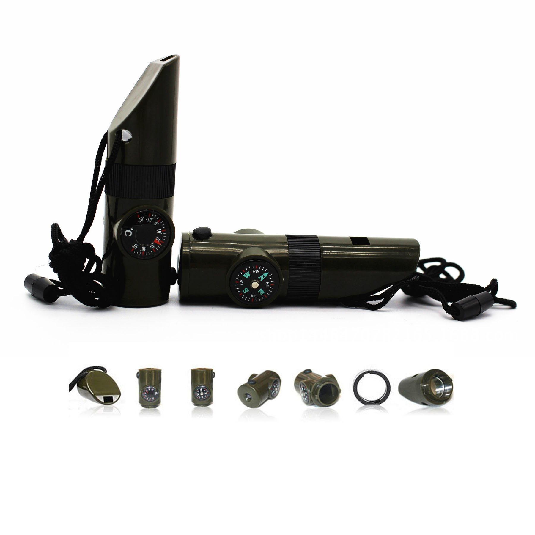 7 In 1 Survival Whistle Lanyard