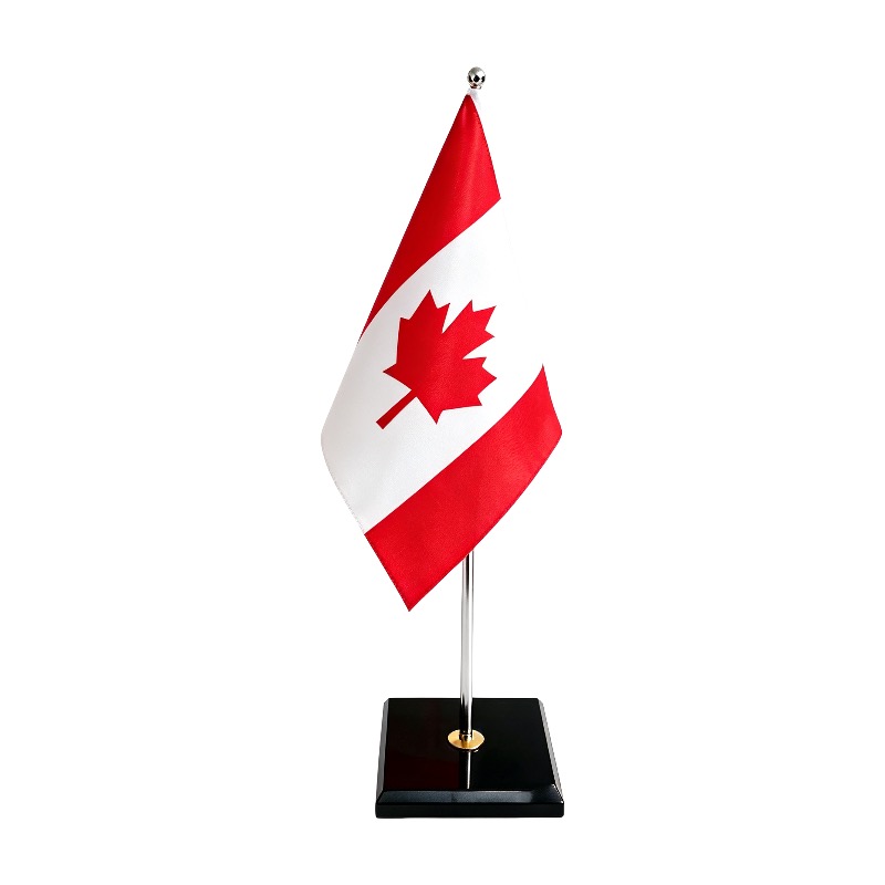 Custom Printed Mini Desk Flag With Marble Bottom