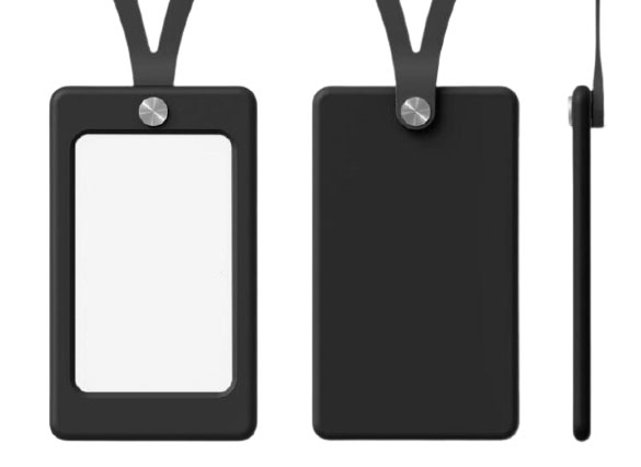 Silicone Work Card Case W/rope