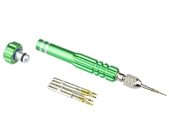 5 In 1 Magnetic Screwdriver Repair Kit With Clear Case