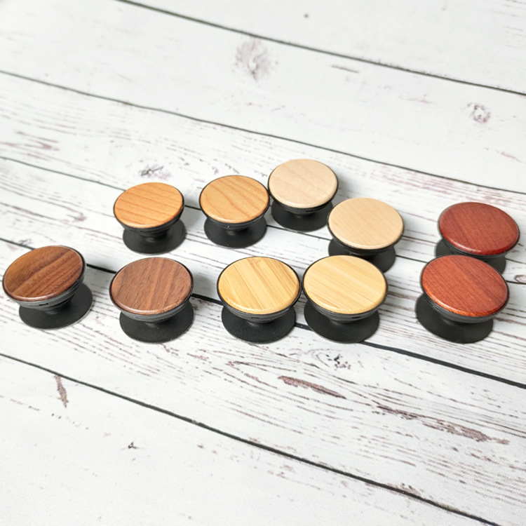 Wood Pop Socket Phone Stand