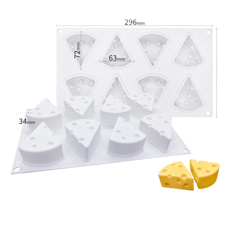 8-piece Cheese Silicone Mold