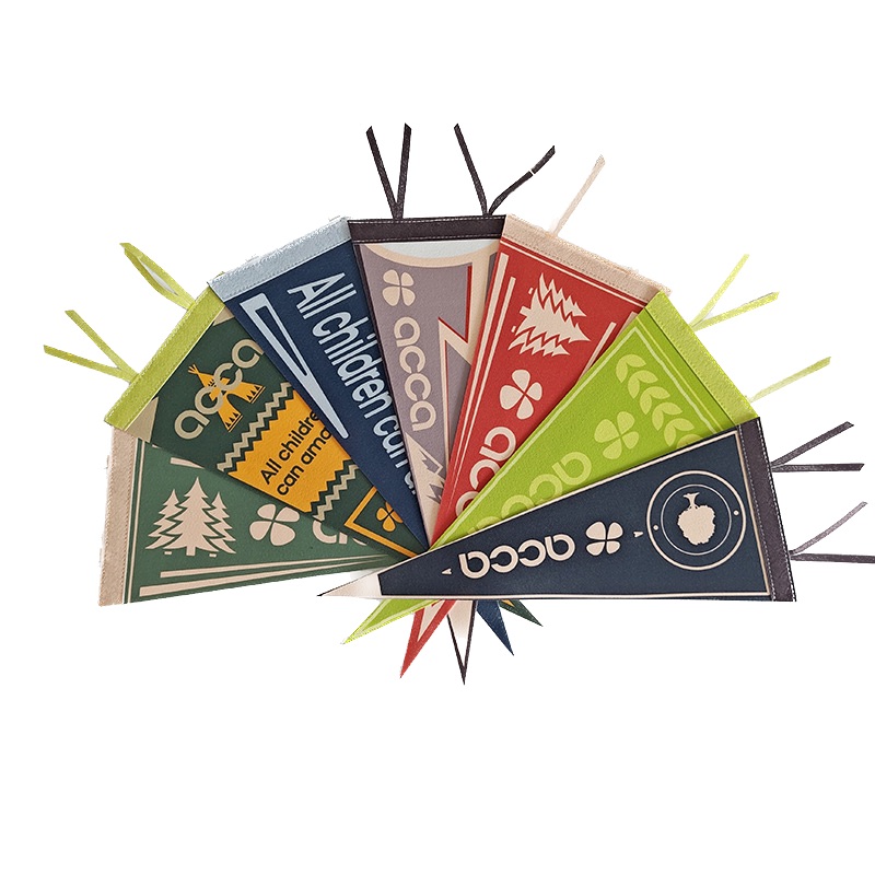 8x6 Inch Felt Pennant Double Sides Print