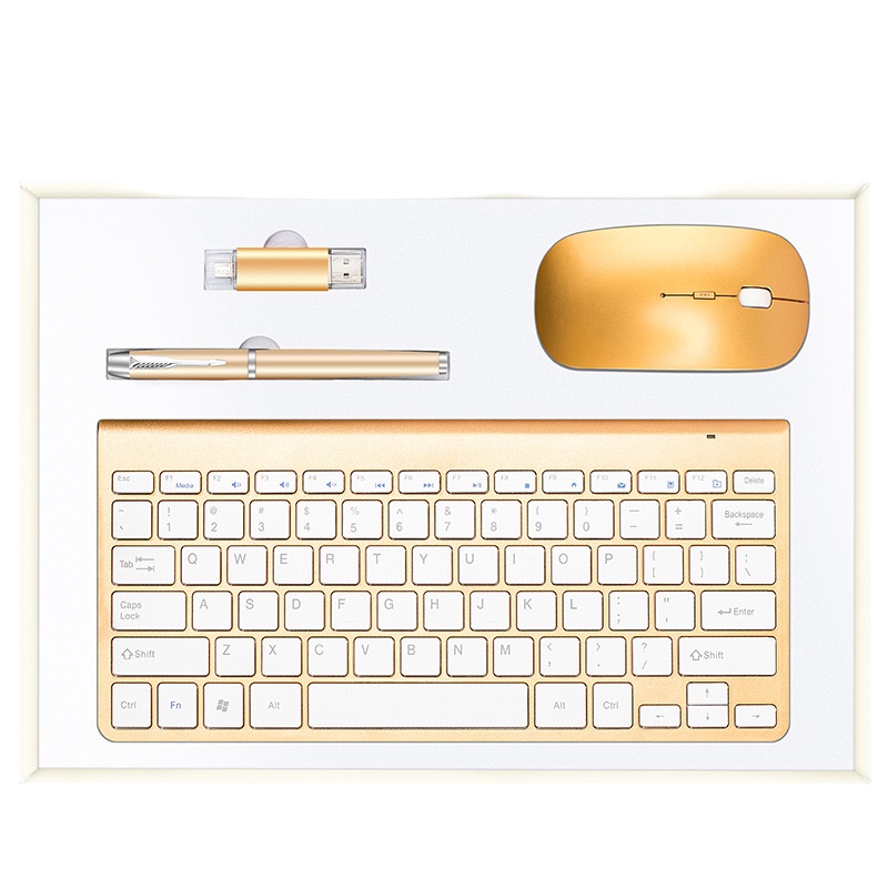 Wireless Keyboard And Mouse 4 Pcs Set