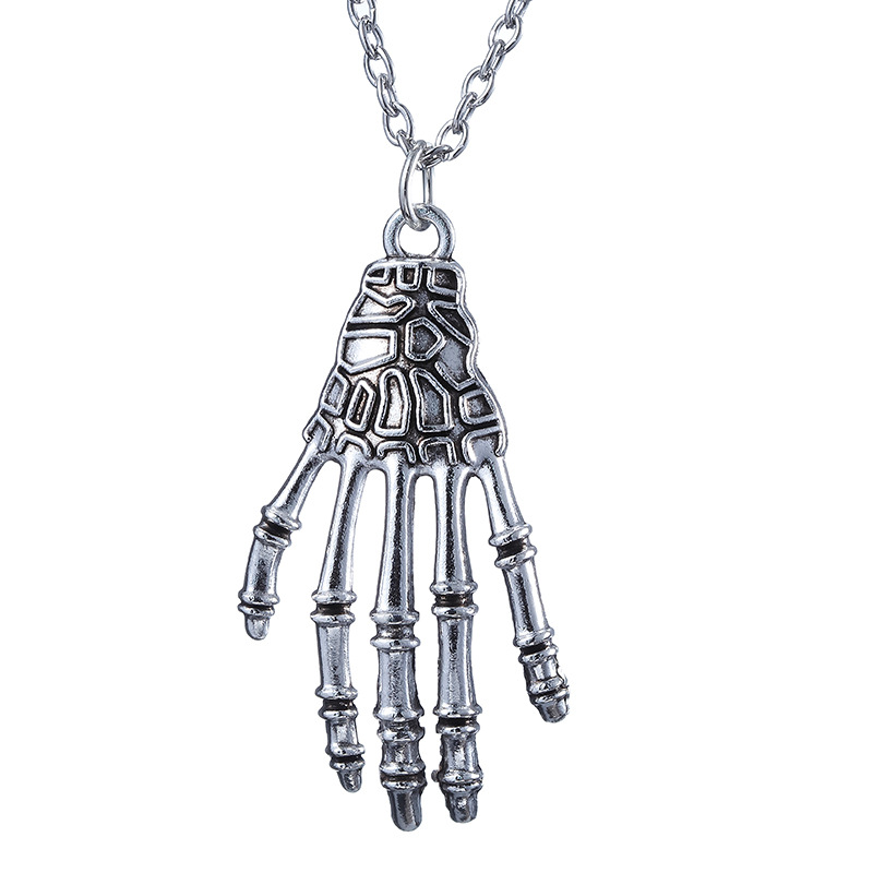 Skeleton Hand Claw Necklace