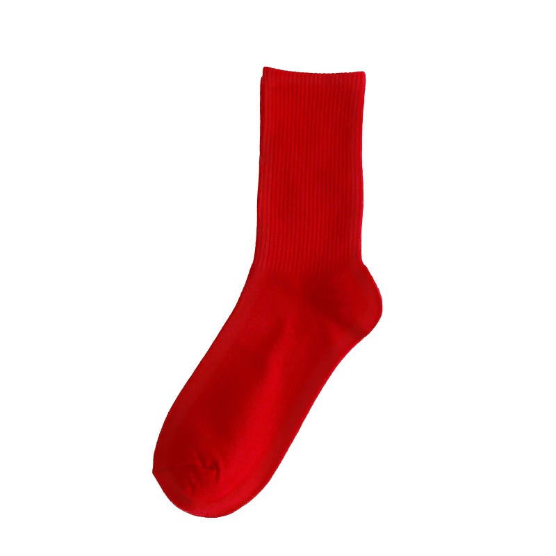 Solid Color Cotton Socks