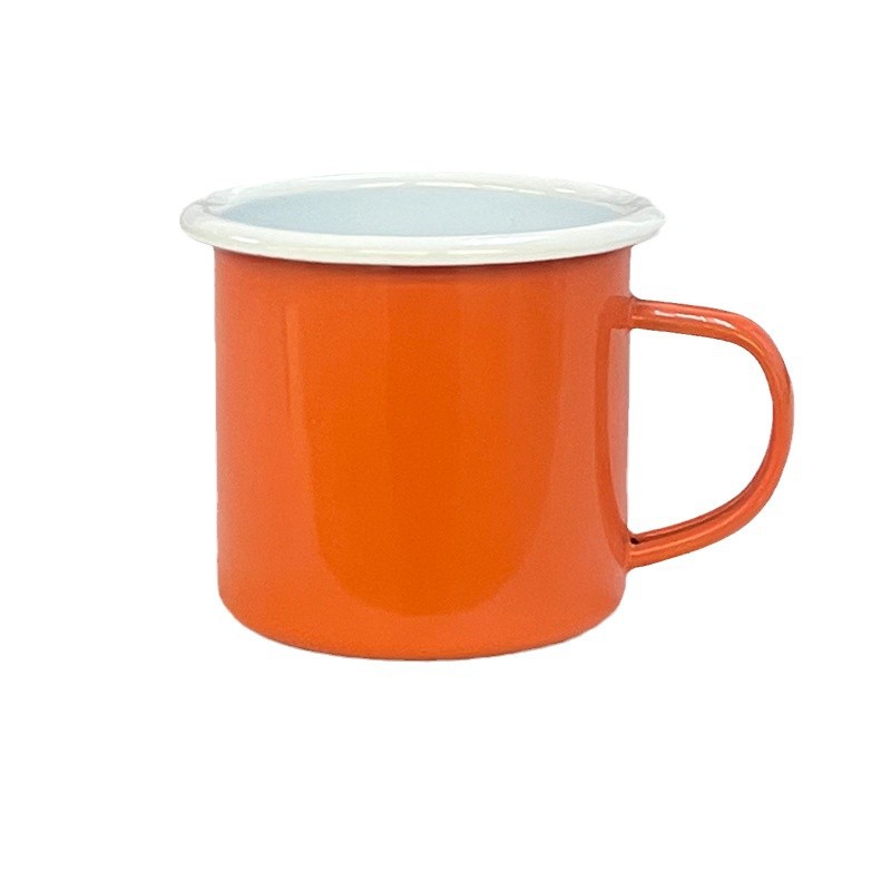 White Edged Enamel Mug