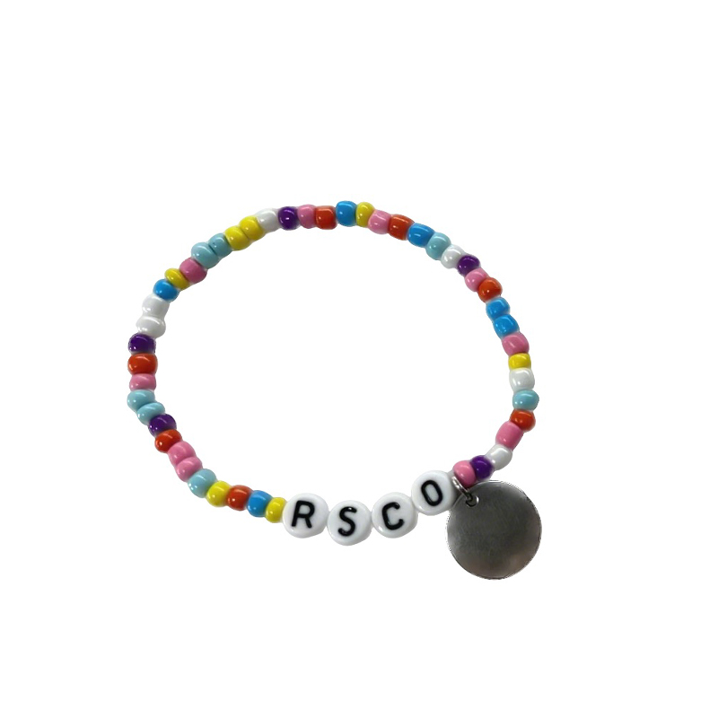Letter Bead Bracelet With Tag