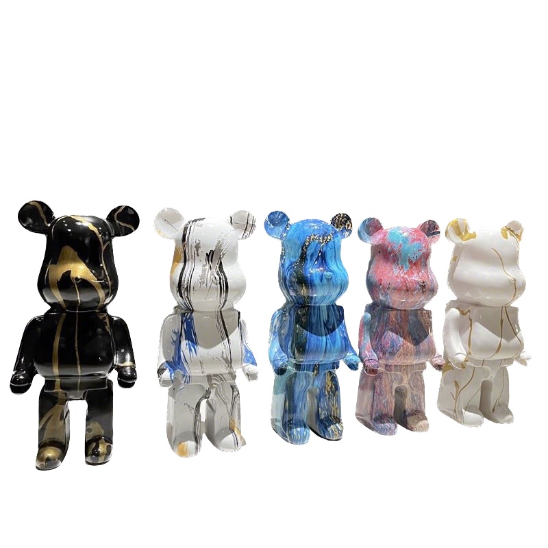 Creative Fluid Art Bear Coin Bank