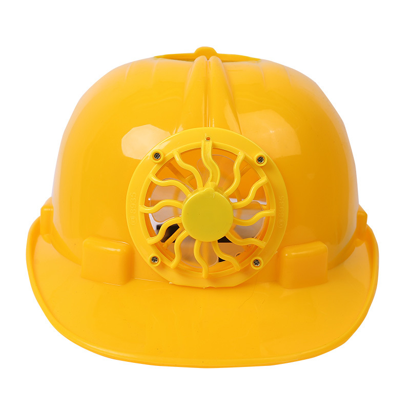 Solar Powered Cooling Fan Safety Helmet