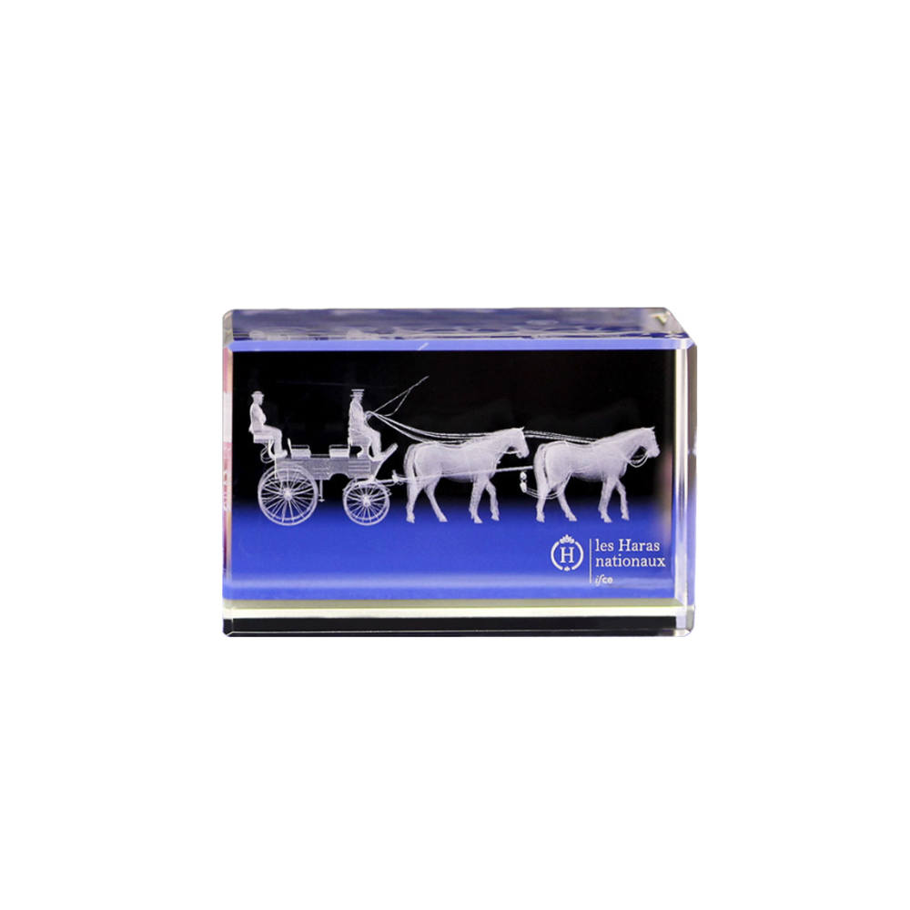 Small Flat Cube 3d Crystal Award