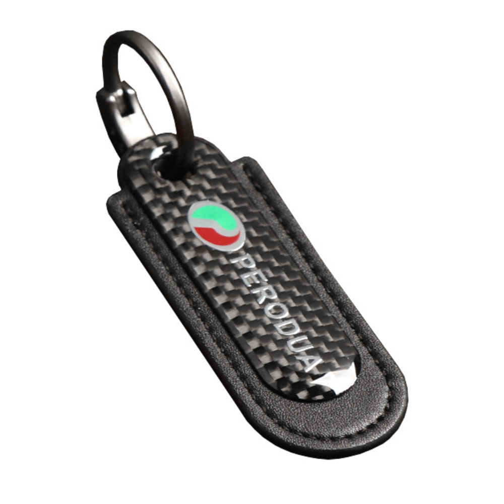 Carbon Fiber Metal Keychain