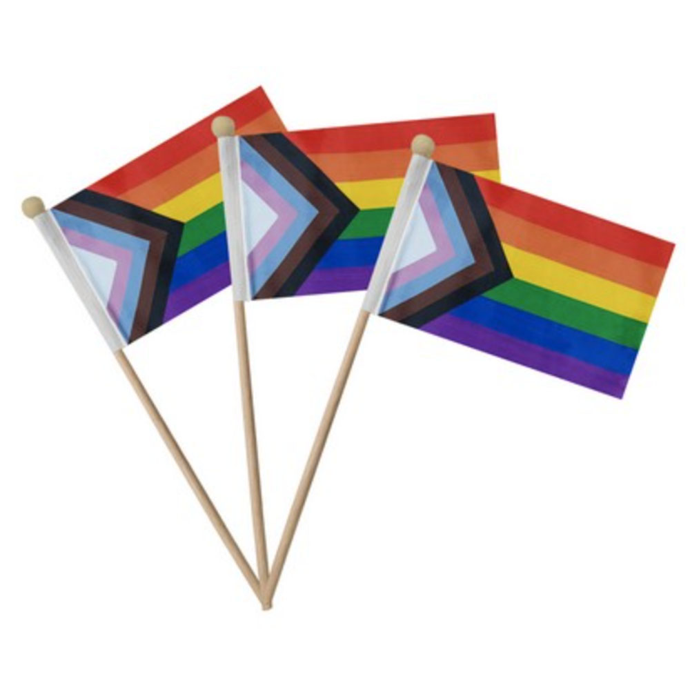 Mini Hand Pride Day Held Flag