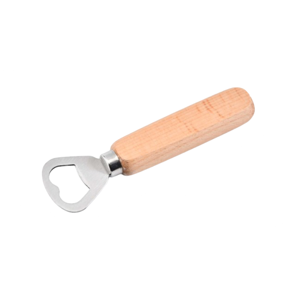 Wood-handled Stainless Steel Bottle Opener