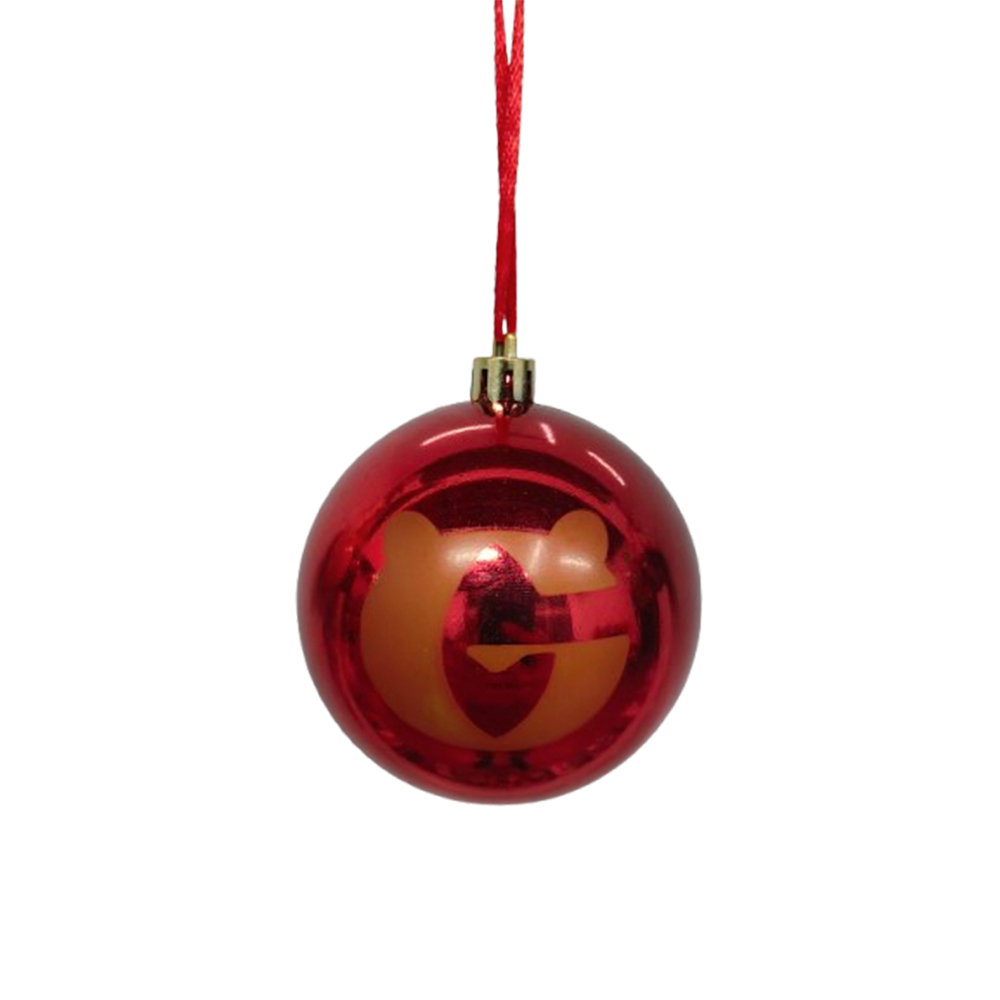 4 Inch Plastic Christmas Ball