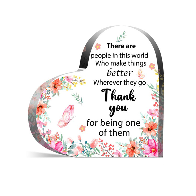 Custom Heart Shaped Acrylic Plaque