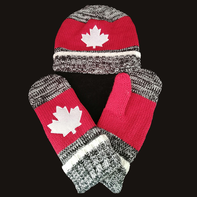 Youth Acrylic Knit Beanie & Glove Set
