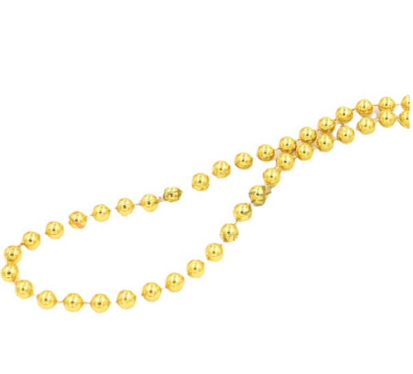 Golden Plastic Bead Necklace