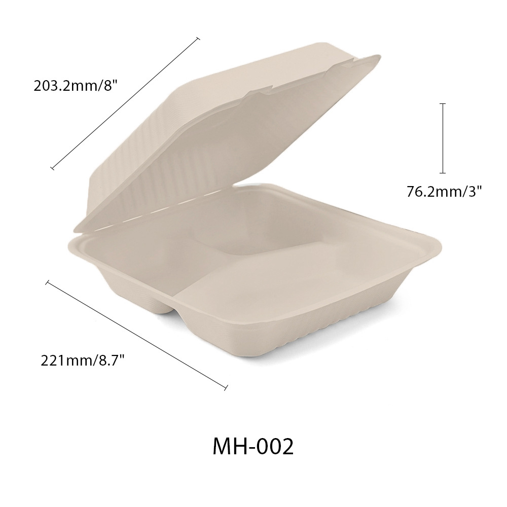 8" Plant-based Food Container