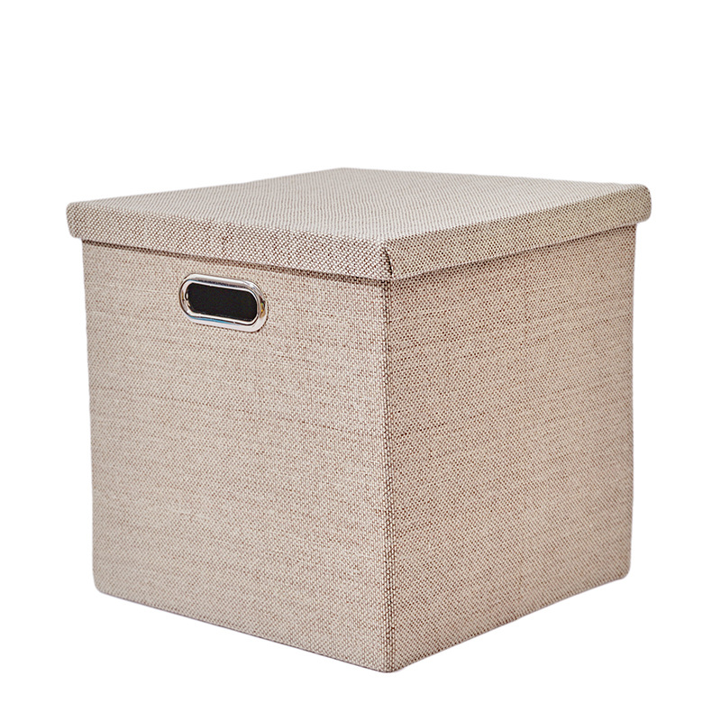 Foldable Cube Storage Bin With Lid