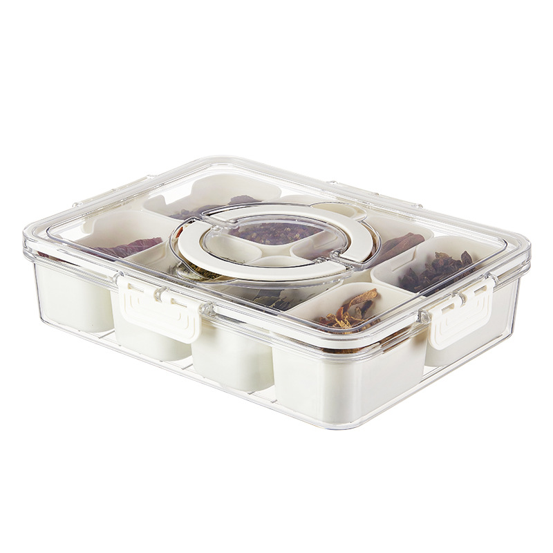 Divided Serving Tray With Lid And Handle
