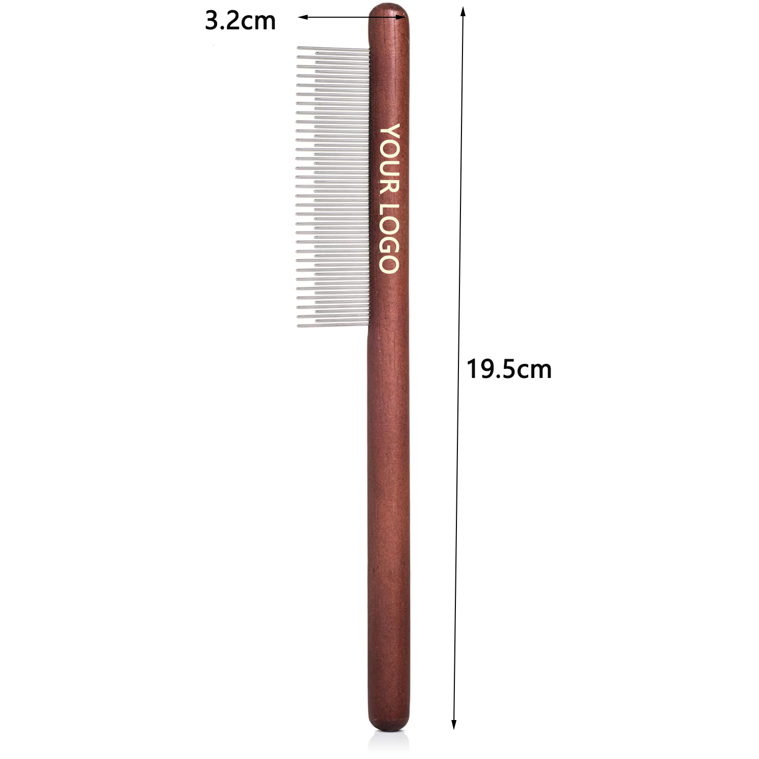 Wooden & Metal Pet Comb