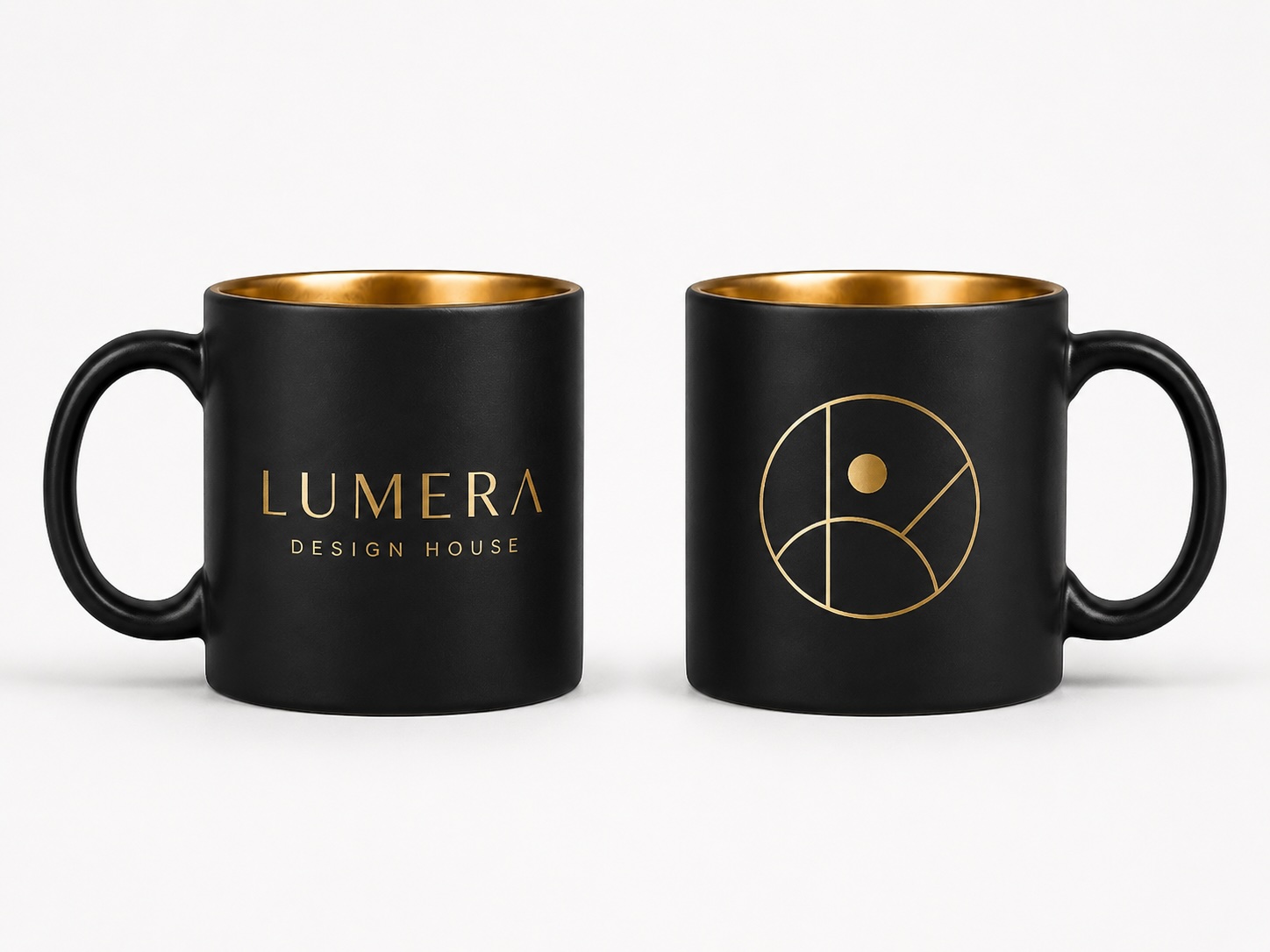 15 Oz Gold Interior Ceramic Mug