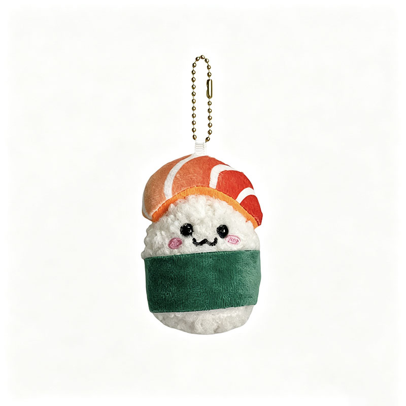 Salmon Sushi Plush Keychain