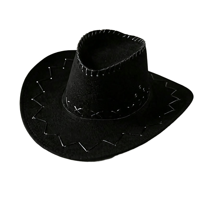 Faux Suede Western Cowboy Hat